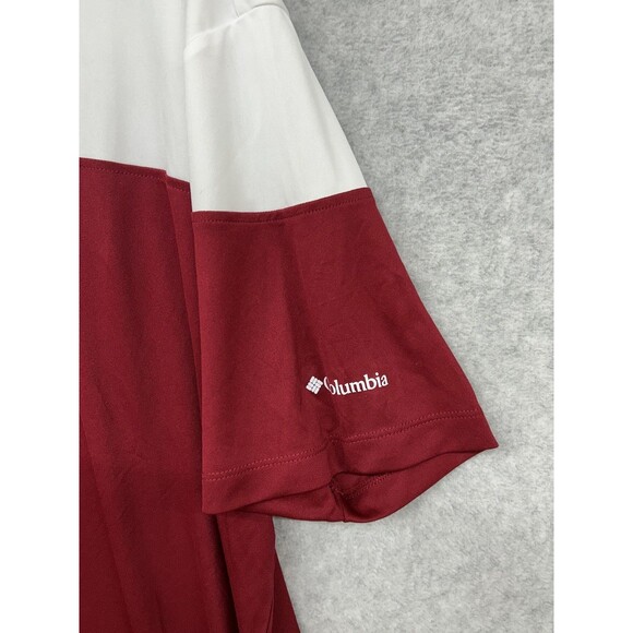 Columbia Men's Size 2XL Indiana Hoosiers Red Polyester Short-Sleeve Golf Polo - Picture 5 of 8